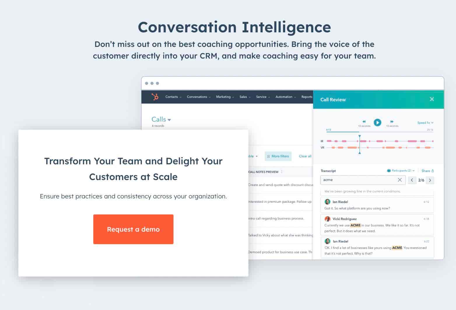 artificial intelligence in sales, hubspot conversation intelligence